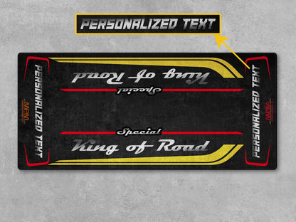 Motorcycle Mat for Cruiser Motorcycle "Special King of Road" - MM7346