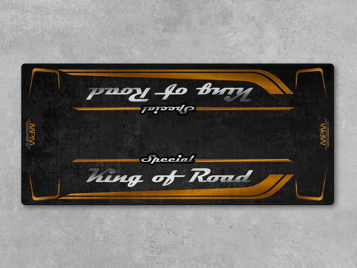 Motorcycle Mat for Cruiser Motorcycle "Special King of Road" - MM7346