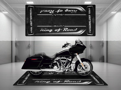 Motorcycle Mat for Cruiser Motorcycle "Special King of Road" - MM7346