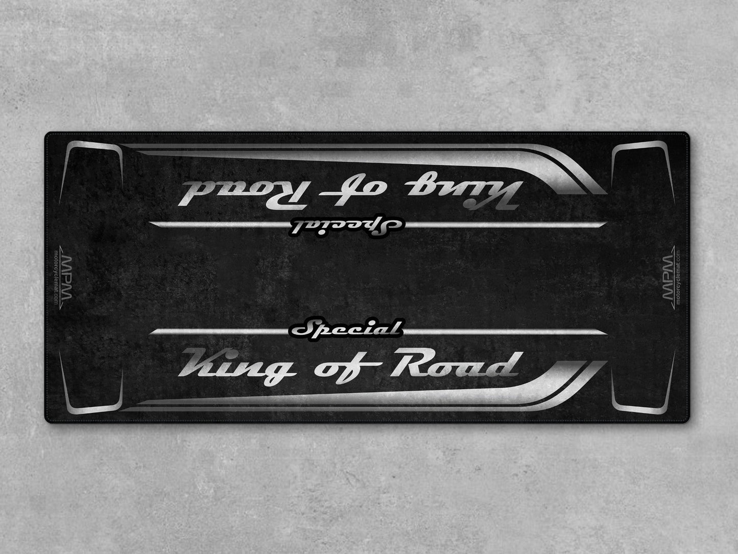 Motorcycle Mat for Cruiser Motorcycle "Special King of Road" - MM7346