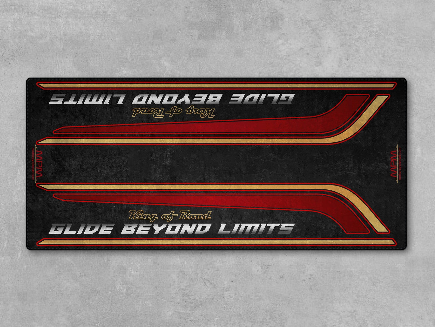 Motorcycle Mat for Special Cruiser Motorcycle "Glide Beyond Limits - King of Road" - MM7351