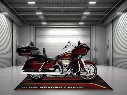 Motorcycle Mat for Special Cruiser Motorcycle "Glide Beyond Limits - King of Road" - MM7351
