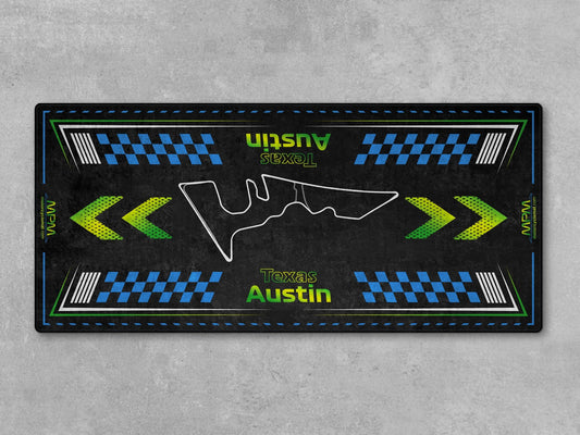 Austin-Texas Track Design Motorcycle Mat - U150