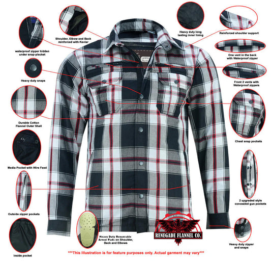 Alpha Check - White & Red Black