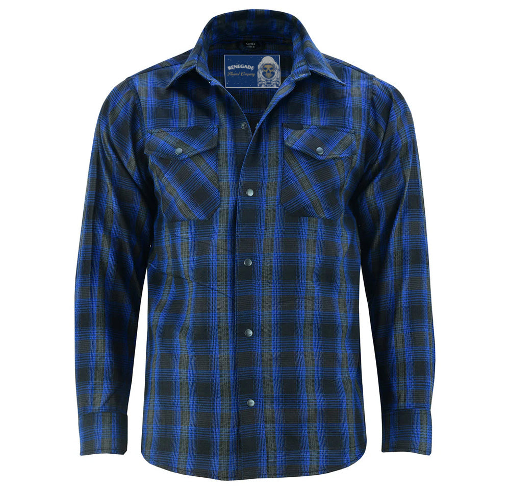 Flannel Shirt - Daze Blue and Black