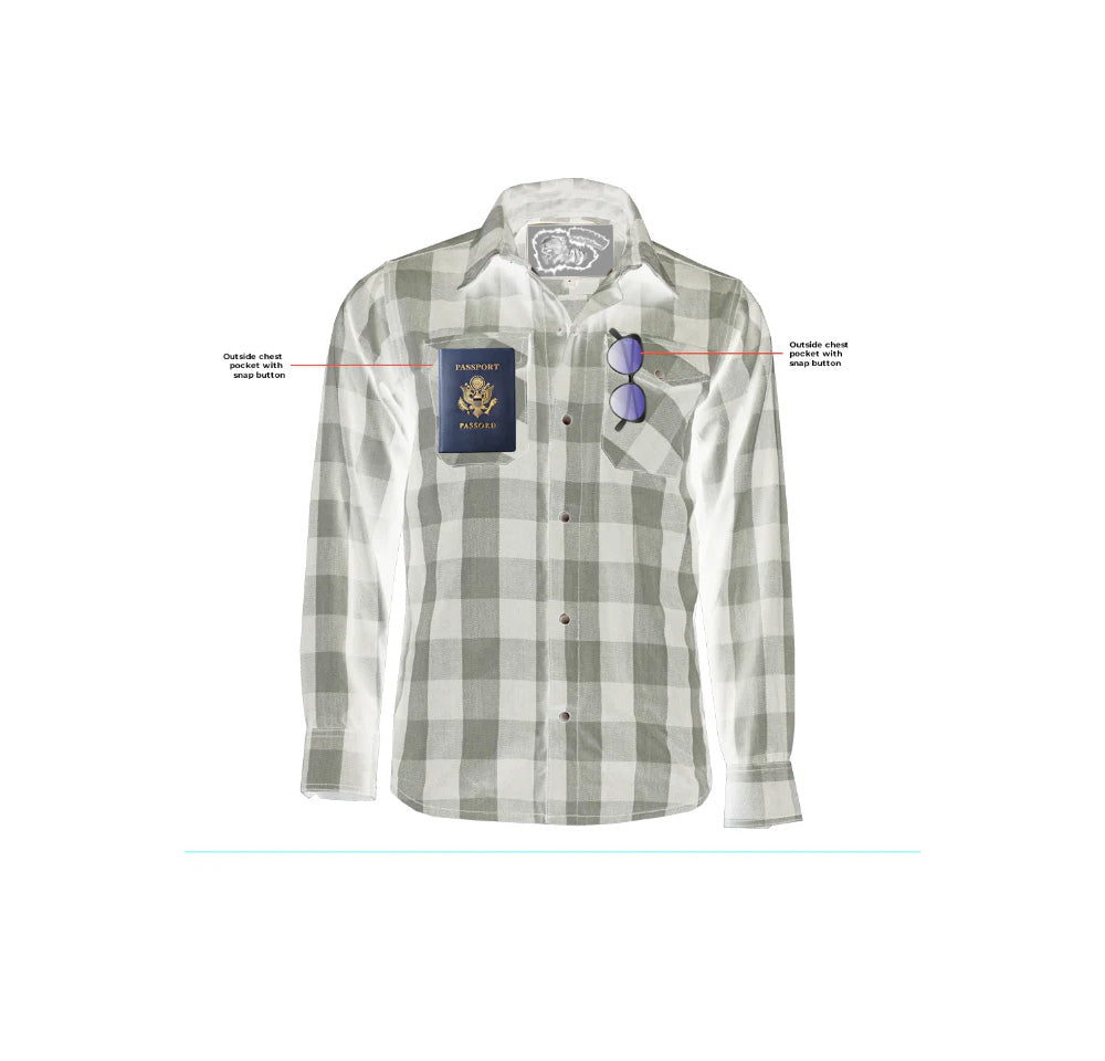 Flannel Shirt - Orange and Black