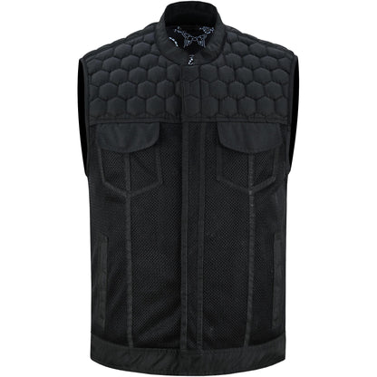 Mesh Rave Men's Black Mesh Textile Vest