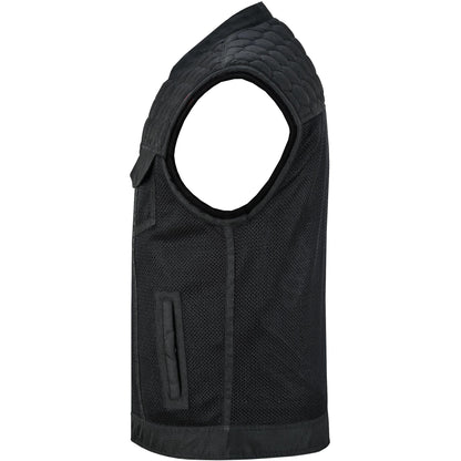 Mesh Rave Men's Black Mesh Textile Vest