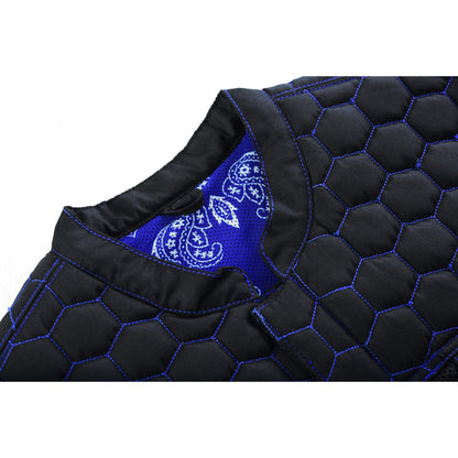 Blue Soul Men's Black Mesh Textile Vest