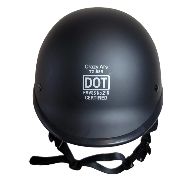 Crazy Al's Polo Switchback DOT Reversible Helmet Flat & Gloss Black