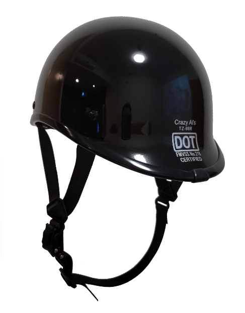 Crazy Al's Polo Switchback DOT Reversible Helmet Flat & Gloss Black