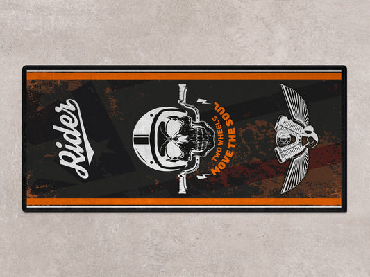 Motorcycle Mat Design for Chopper, Cruiser, Touring, Sport Motorcycle "Move The Soul" - MM7501