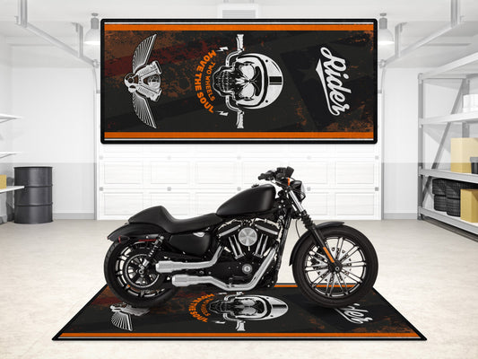 Motorcycle Mat Design for Chopper, Cruiser, Touring, Sport Motorcycle "Move The Soul" - MM7501