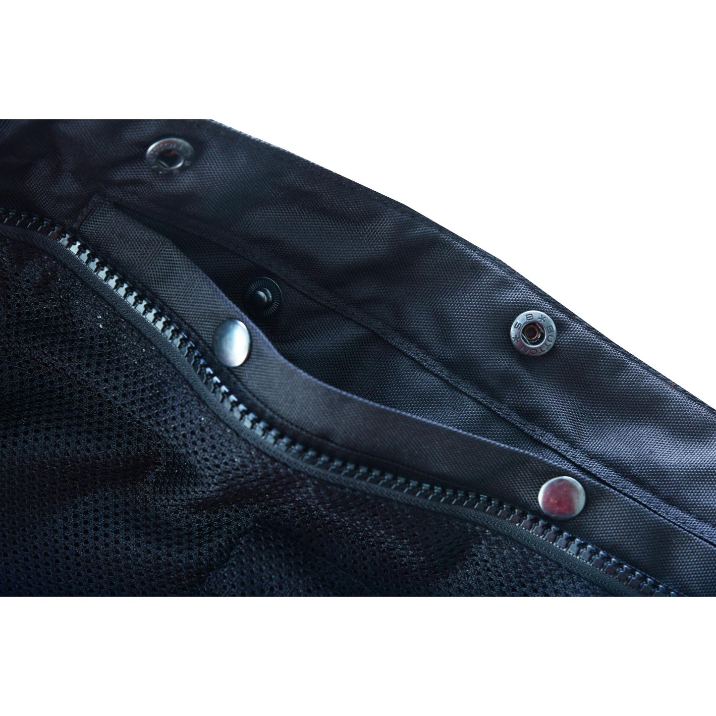 Night Tiger Men's Black Mesh Textile Vest with Orange Diamond Stitch