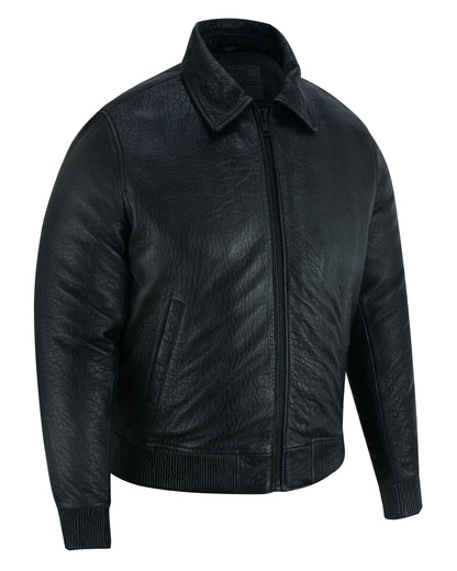 Traveler Men's Fashion Black Leather Jacket
