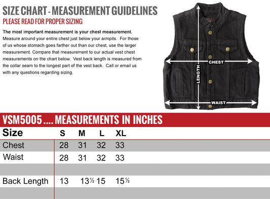 Hot Leathers VSK1004 Kids Toddler Black Denim Vest