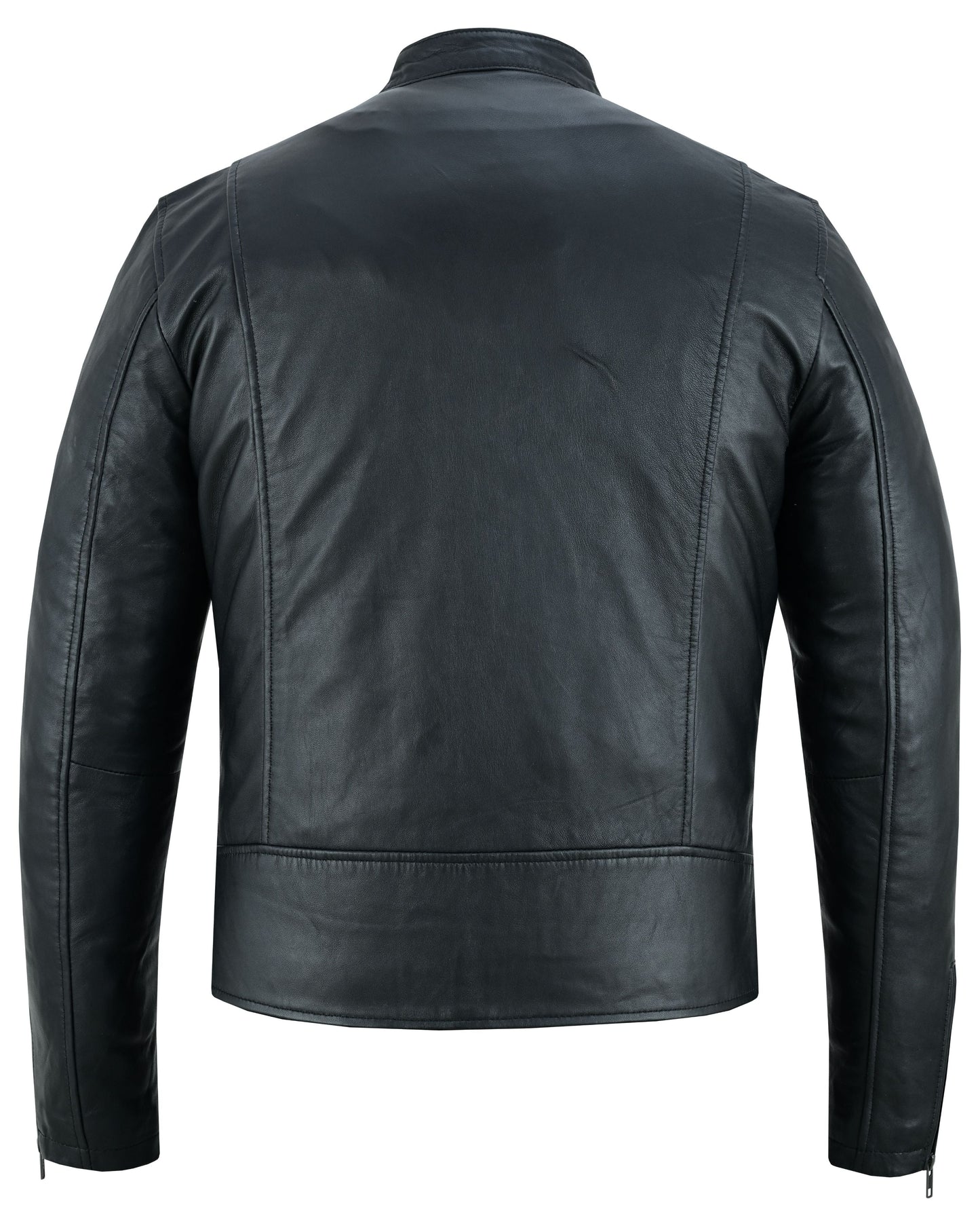 Wanton Men's Fashion Lambskin Leather Jacket –Black