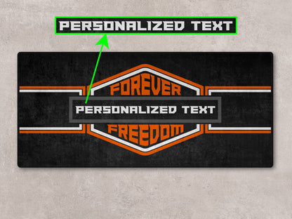 Motorcycle Mat for Cruiser - Touring - Sport Motorcycle " Forever The Power of Freedom " - MM7101