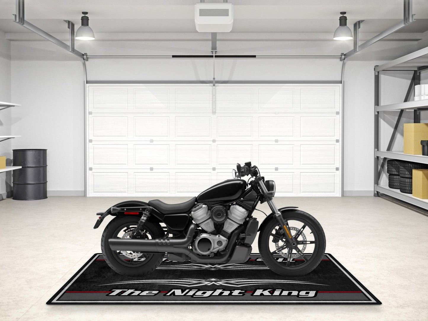 Motorcycle Mat for Cruiser Motorcycle "The Night King" - MM7300