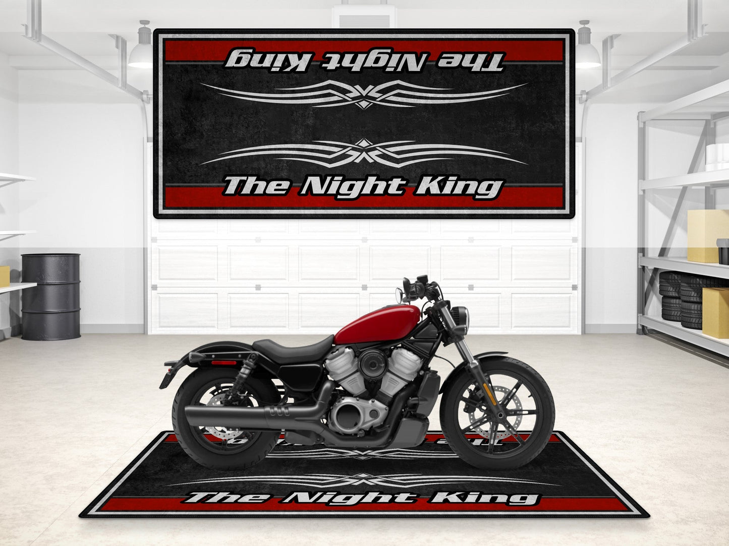Motorcycle Mat for Cruiser Motorcycle "The Night King" - MM7300