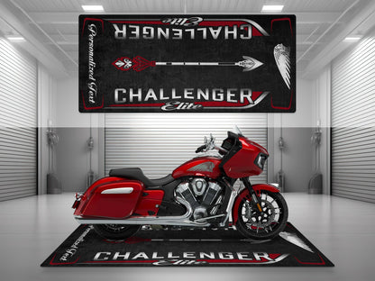 Designed Pit Mat for Indian Challenger Elite Motorcycle - MM7334