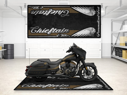 Designed Pit Mat for Indian Chieftain Elite Motorcycle - MM7330