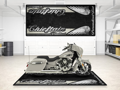 Designed Pit Mat for Indian Chieftain Limited Motorcycle - MM7329