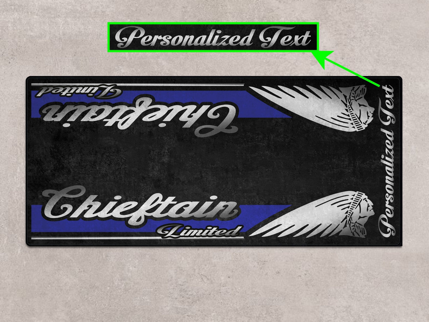Designed Pit Mat for Indian Chieftain Limited Motorcycle - MM7329