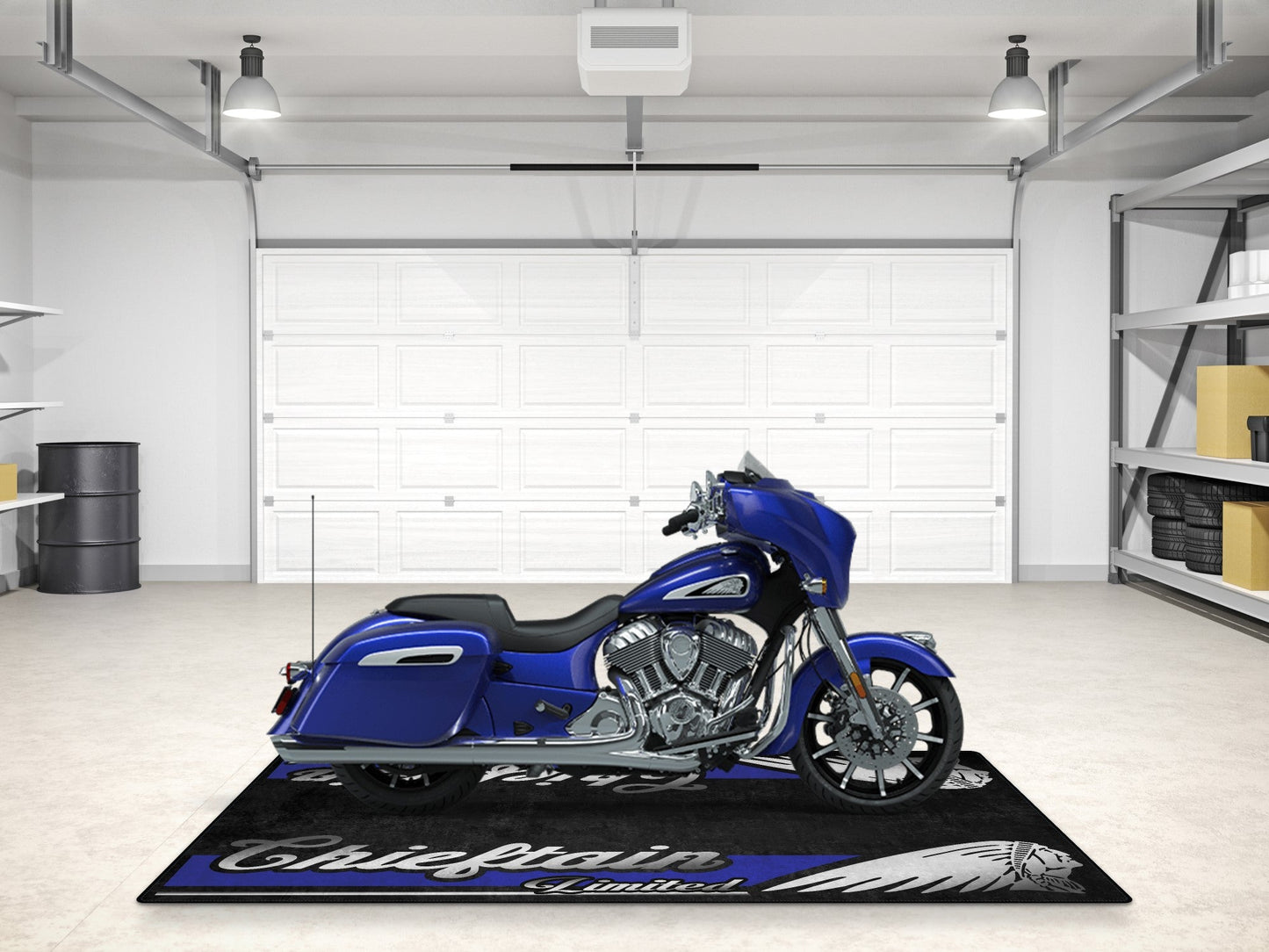 Designed Pit Mat for Indian Chieftain Limited Motorcycle - MM7329
