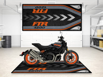 Designed Pit Mat for Indian FTR 1200 Motorcycle - MM7315