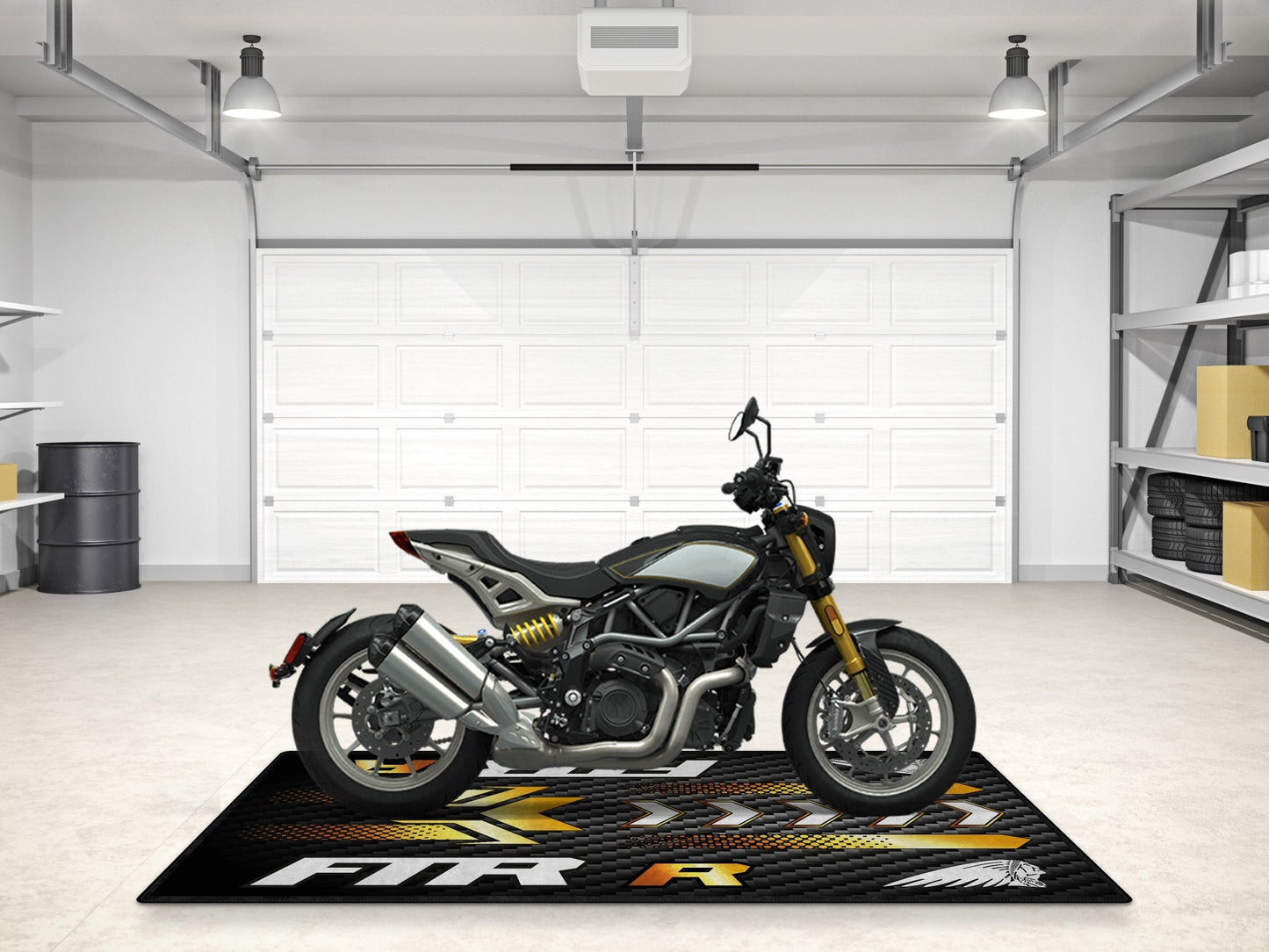Designed Pit Mat for Indian FTR Carbon 1200 Motorcycle - MM7317