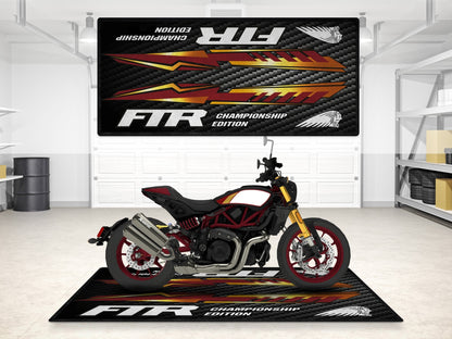 Designed Pit Mat for Indian FTR Championship Edition Motorcycle - MM7319