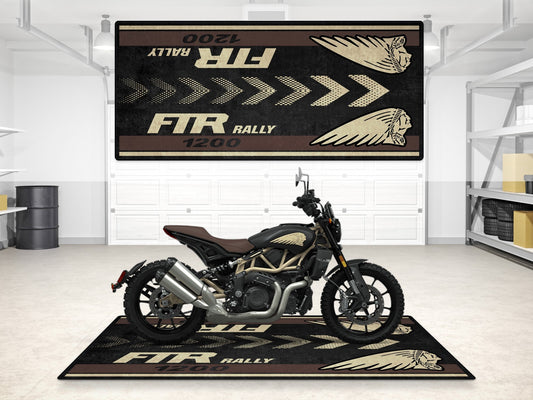 Designed Pit Mat for Indian FTR Rally 1200 Motorcycle - MM7318