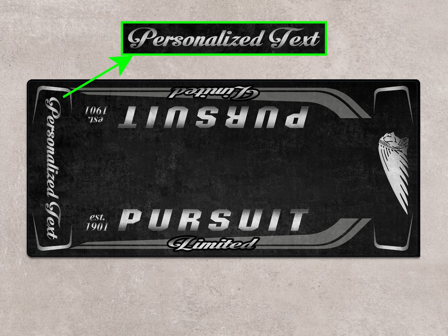 Designed Pit Mat for Indian Pursuit Limited Motorcycle - MM7338