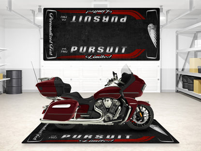 Designed Pit Mat for Indian Pursuit Limited Motorcycle - MM7338