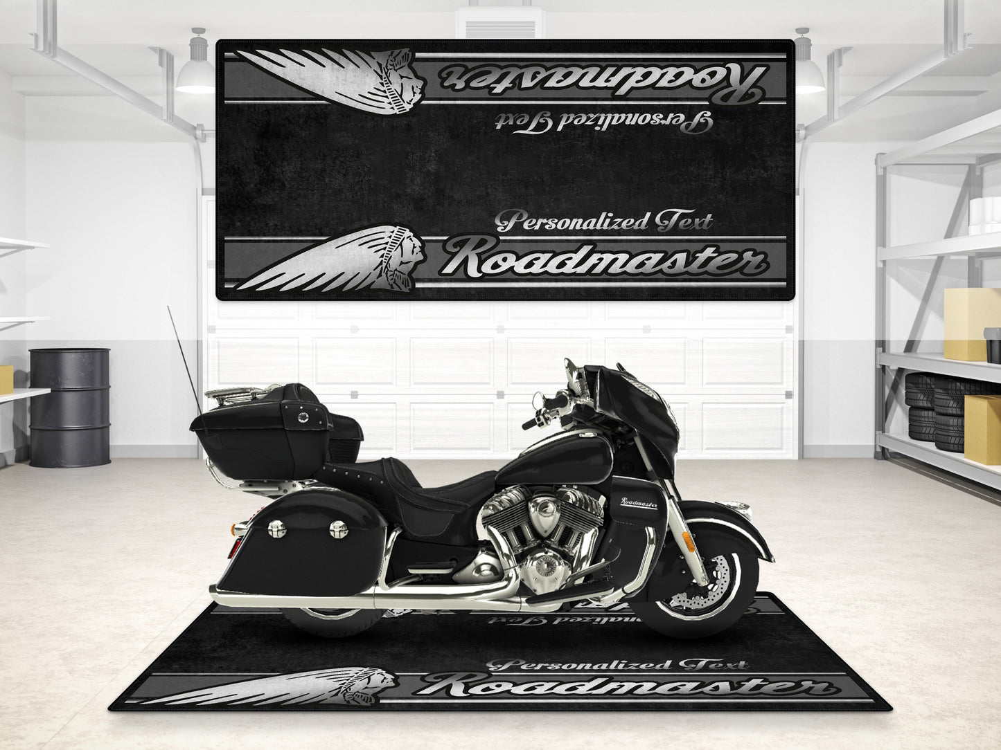 Designed Pit Mat for Indian Roadmaster Motorcycle - MM7335