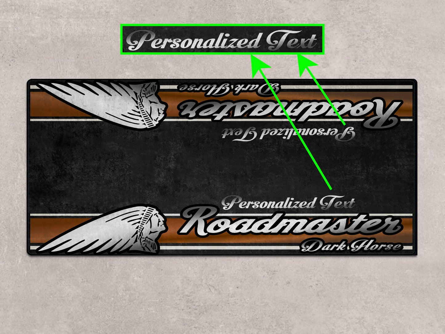 Designed Pit Mat for Indian Roadmaster Dark Horse Motorcycle - MM7337