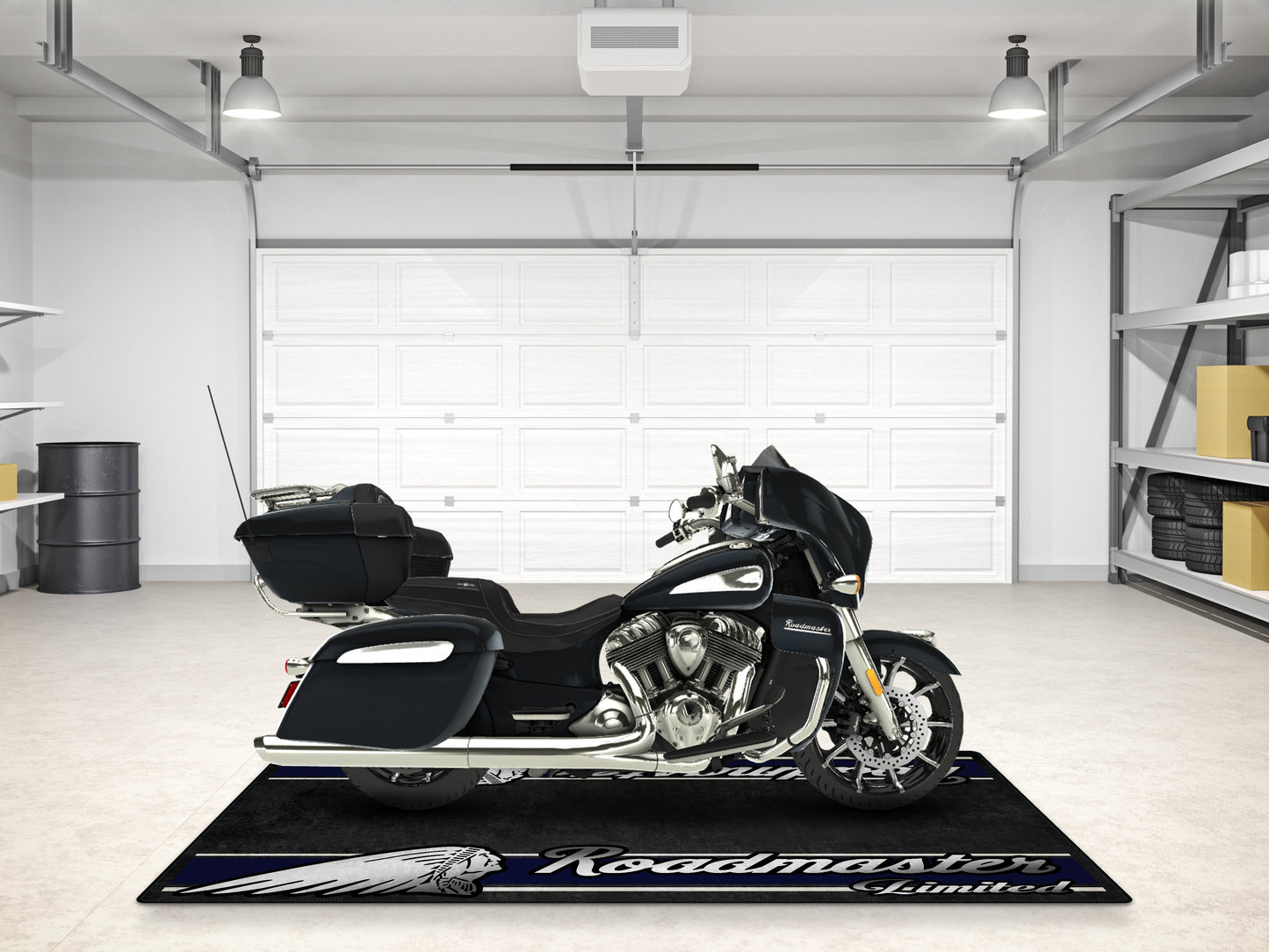 Designed Pit Mat for Indian Roadmaster Limited Motorcycle - MM7336