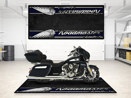 Designed Pit Mat for Indian Roadmaster Limited Motorcycle - MM7336