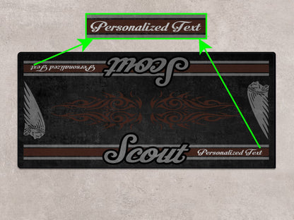 Designed Pit Mat for Indian Scout Bobber Motorcycle - MM7321