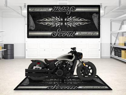 Designed Pit Mat for Indian Scout Bobber Motorcycle - MM7321