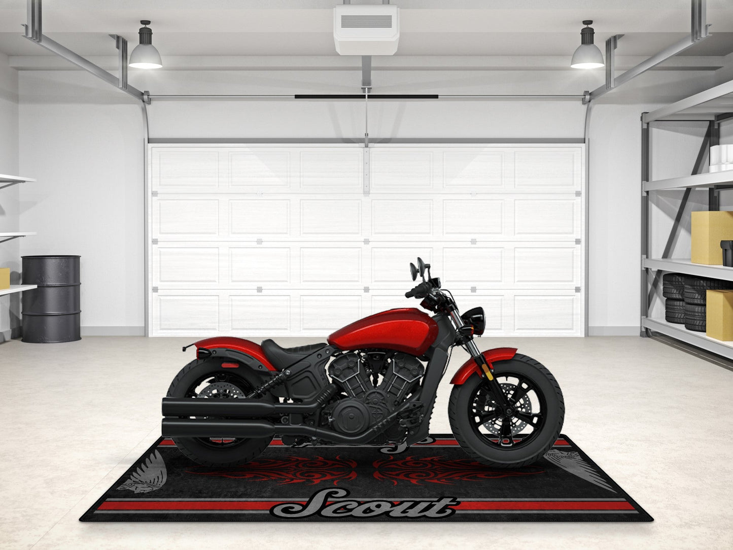 Designed Pit Mat for Indian Scout Bobber Sixty Motorcycle - MM7320