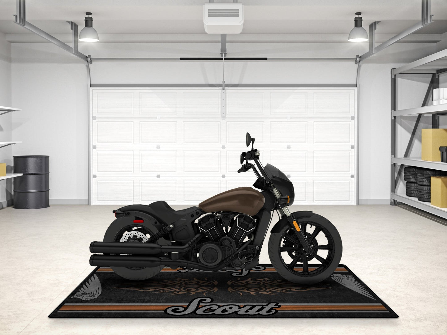 Designed Pit Mat for Indian Scout Rogue Sixty Motorcycle - MM7324