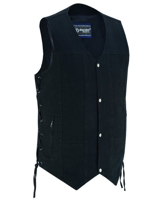 Men's Ten Pocket Denim Utility Vest - TALL