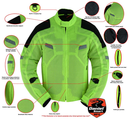 Men's High-Vis Performance Mesh Jacket – Protective & Stylish