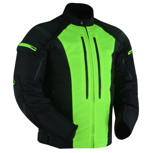 Hi-Viz blast Micro Mesh Mens Motorcycle Jacket – Lightweight