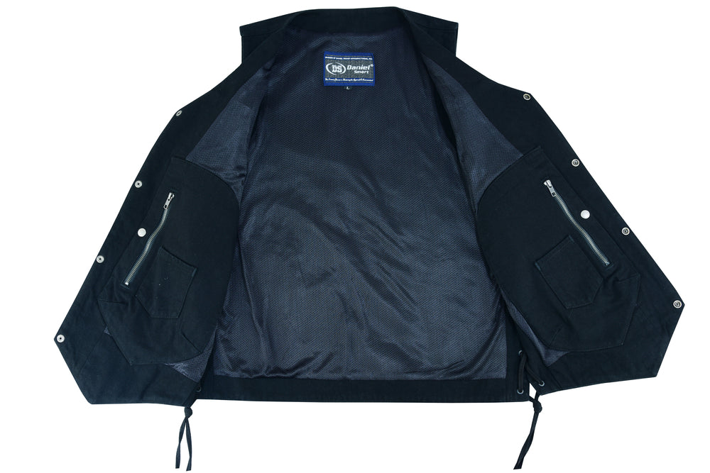 Men's Ten Pocket Denim Utility Vest - TALL