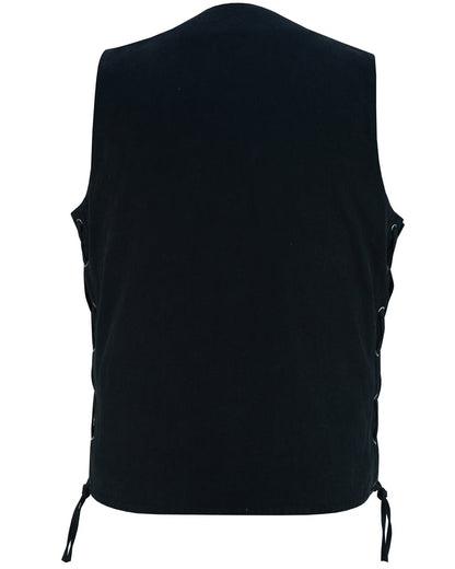 Men's Ten Pocket Denim Utility Vest - TALL