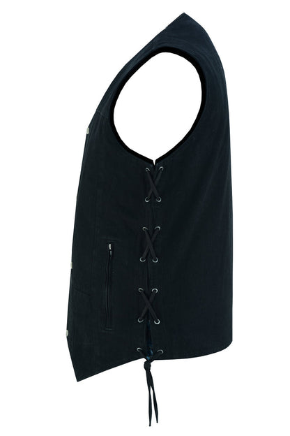 Men's Ten Pocket Denim Utility Vest - TALL