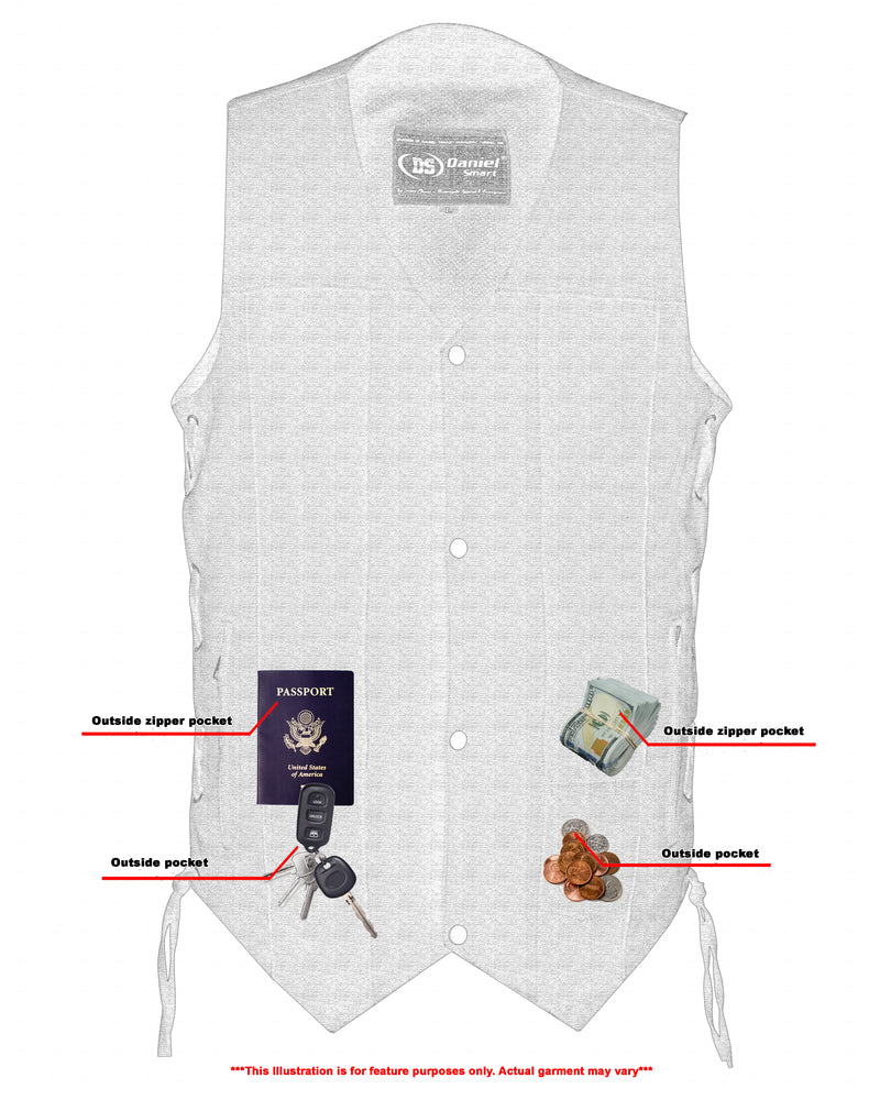 Men's Ten Pocket Denim Utility Vest - TALL